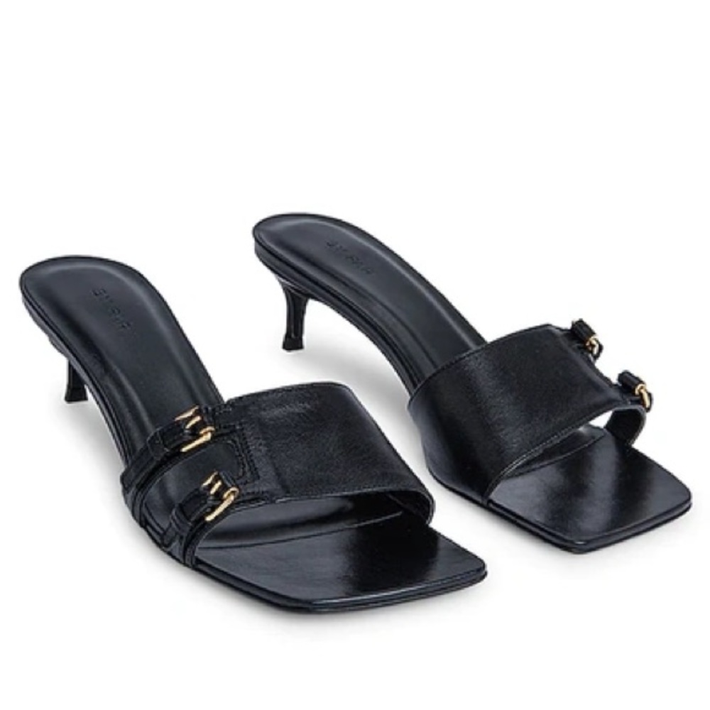 BYFAR ‘Roni’ Black gloss leather heel